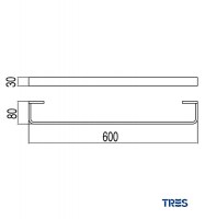 MEDIDAS TOALLERO 600mm LOFT TRES GRIFERIA